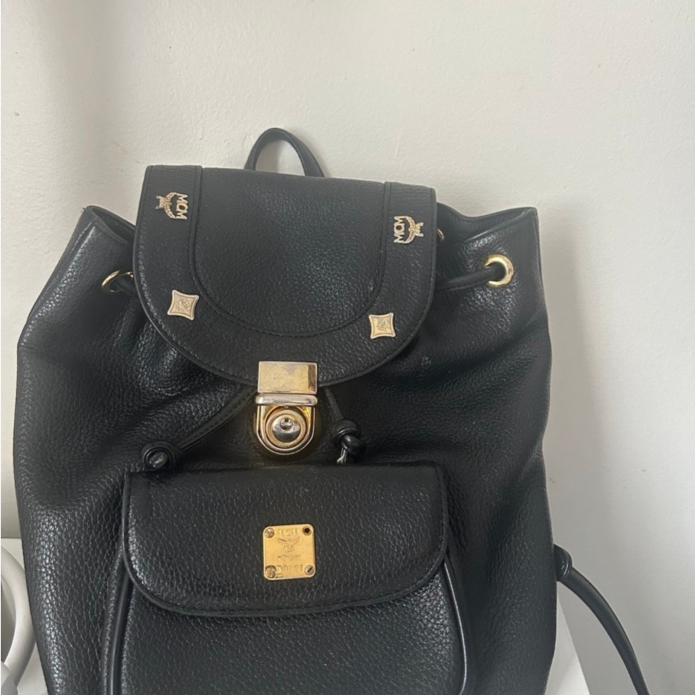 Black MCM Leather Backpack